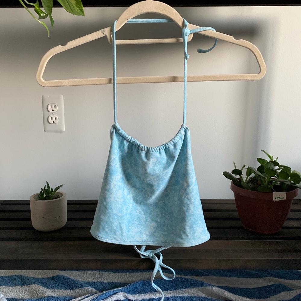 Aerie High-Neck Halter Bikini Top